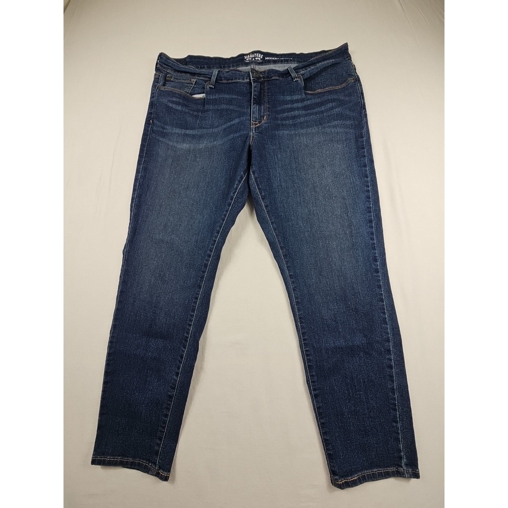 Signature By Levi Strauss & Co. Womens Modern Slim Skinny Jeans Blue Stretch 20W